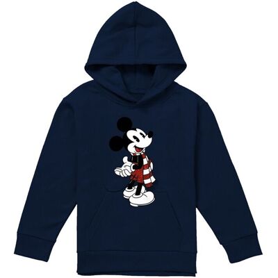 Disney Mickey Mouse Christmas Scarf Youth Kids Pull-Over Hoodie, Navy Size: 12-13 Years Navy 12-13 Years Disney Mickey Mouse Christmas Scarf Youth Kids Pull-Over Hoodie, Navy Size: 12-13 Years Navy 12-13 Years