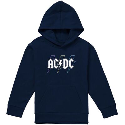 AC/DC ACDC Pastel Bolts Youth Kids Pull-Over Hoodie, Navy Size: 12-13 Years Navy 12-13 Years AC/DC ACDC Pastel Bolts Youth Kids Pull-Over Hoodie, Navy Size: 12-13 Years Navy 12-13 Years