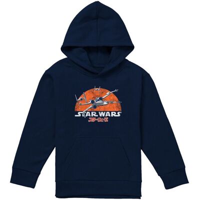 Disney Star Wars Xwing & Tie Fighter Flight Youth Kids Pull-Over Hoodie, Navy Size: 5-6 Years Navy 5-6 Years Disney Star Wars Xwing & Tie Fighter Flight Youth Kids Pull-Over Hoodie, Navy Size: 5-6 Years Navy 5-6 Years