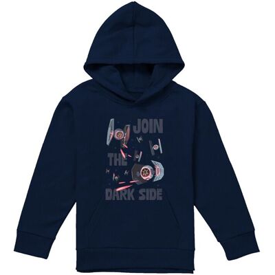 Disney Star Wars Join The Dark Side Tie Fighters Youth Kids Pull-Over Hoodie, Navy Size: 9-11 Years Navy 9-11 Years Disney Star Wars Join The Dark Side Tie Fighters Youth Kids Pull-Over Hoodie, Navy Size: 9-11 Years Navy 9-11 Years
