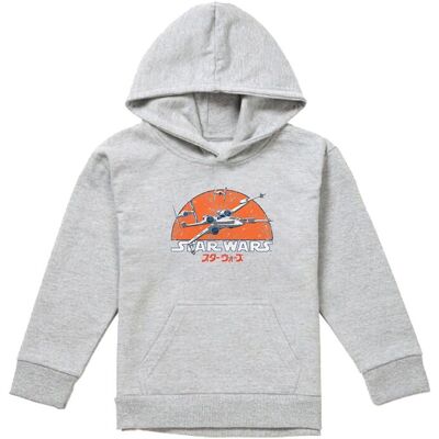 Disney Star Wars Xwing & Tie Fighter Flight Youth Kids Pull-Over Hoodie, Athletic Heather in Grey Size: 12-13 Years Grey 12-13 Years Disney Star Wars Xwing & Tie Fighter Flight Youth Kids Pull-Over Hoodie, Athletic Heather in Grey Size: 12-13 Years Grey 12-13 Years