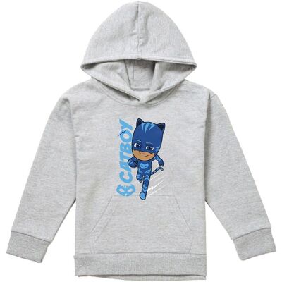 Hasbro PJ Masks Cat Boy Youth Kids Pull-Over Hoodie, Athletic Heather in Grey Size: 5-6 Years Grey 5-6 Years Hasbro PJ Masks Cat Boy Youth Kids Pull-Over Hoodie, Athletic Heather in Grey Size: 5-6 Years Grey 5-6 Years