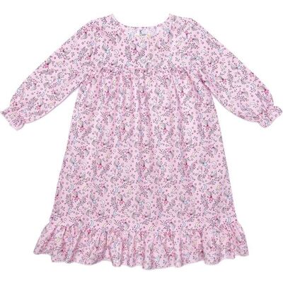 Fox In A Box Girl's Cosmic Moon & Star Cotton Three Quarter Sleeved Nightie in Pink Size: 9-10 Years Pink 9-10 Years Fox In A Box Girl's Cosmic Moon & Star Cotton Three Quarter Sleeved Nightie in Pink Size: 9-10 Years Pink 9-10 Years