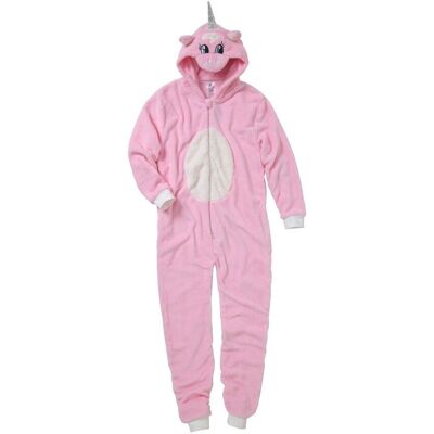 Animal Crazy Girl's Unicorn Fleece Onesie in Pale Pink Size: 10-11 Years Pale Pink 10-11 Years Animal Crazy Girl's Unicorn Fleece Onesie in Pale Pink Size: 10-11 Years Pale Pink 10-11 Years
