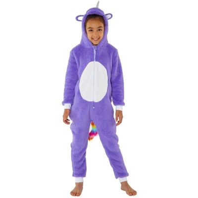 Animal Crazy Girl's Glitter Unicorn Fleece Onesie in Lilac Size: 6-7 Years Lilac 6-7 Years Animal Crazy Girl's Glitter Unicorn Fleece Onesie in Lilac Size: 6-7 Years Lilac 6-7 Years