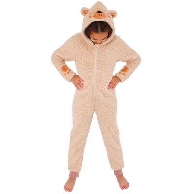 Animal Crazy Teddy Bear Fleece Onesie in Beige Size: 10-11 Years Beige 10-11 Years Animal Crazy Teddy Bear Fleece Onesie in Beige Size: 10-11 Years Beige 10-11 Years