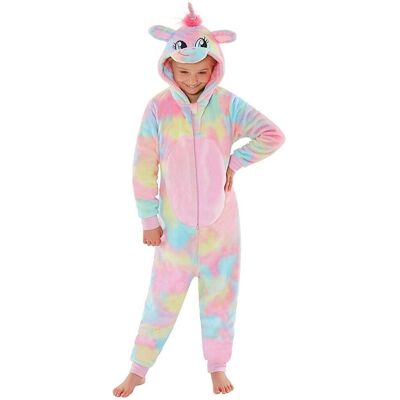 Animal Crazy Rainbow Unicorn Fleece Onesie Size: 2-3 Years Multicolor 2-3 Years Animal Crazy Rainbow Unicorn Fleece Onesie Size: 2-3 Years Multicolor 2-3 Years