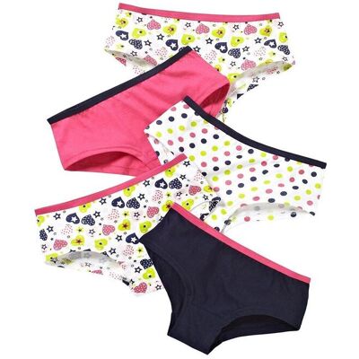 Just Essentials Girl's 5 Pack Printed Hipster Briefs in Yellow Size: 13 Years Yellow 13 Years Just Essentials Girl's 5 Pack Printed Hipster Briefs in Yellow Size: 13 Years Yellow 13 Years