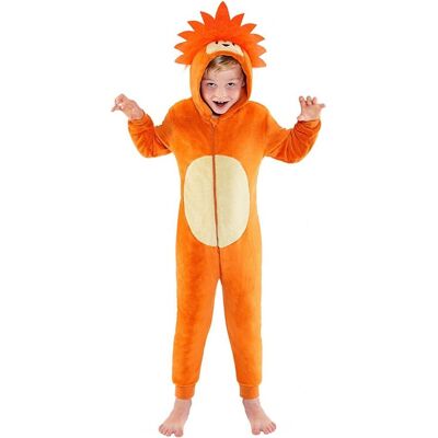 Animal Crazy Lion Fleece Onesie in Burnt Orange Size: 9-10 Years Burnt Orange 9-10 Years Animal Crazy Lion Fleece Onesie in Burnt Orange Size: 9-10 Years Burnt Orange 9-10 Years