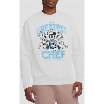 Disney Mickey & Friends World'S Greatest Chef Dad Sweatshirt, White Size: 2XL White 2XL Disney Mickey & Friends World'S Greatest Chef Dad Sweatshirt, White Size: 2XL White 2XL