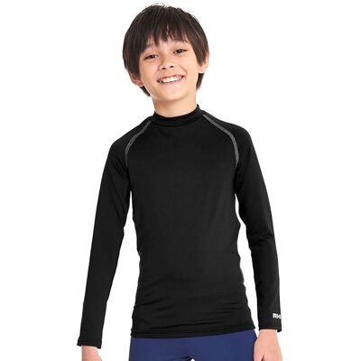 Rhino Long Sleeve Thermal Underwear Base Layer Vest Top in Black Size: 5-6 Years Black 5-6 Years Rhino Long Sleeve Thermal Underwear Base Layer Vest Top in Black Size: 5-6 Years Black 5-6 Years