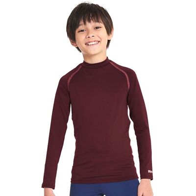 Rhino Long Sleeve Thermal Underwear Base Layer Vest Top in Maroon Size: 5-6 Years Maroon 5-6 Years Rhino Long Sleeve Thermal Underwear Base Layer Vest Top in Maroon Size: 5-6 Years Maroon 5-6 Years