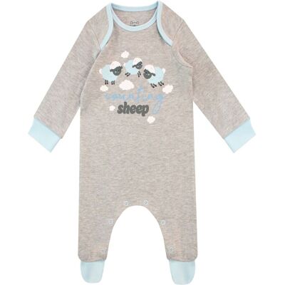 Harry Bear Boy's Counting Sheep Baby Sleepsuit in Grey Size: 12-18 m Grey 12-18 m Harry Bear Boy's Counting Sheep Baby Sleepsuit in Grey Size: 12-18 m Grey 12-18 m