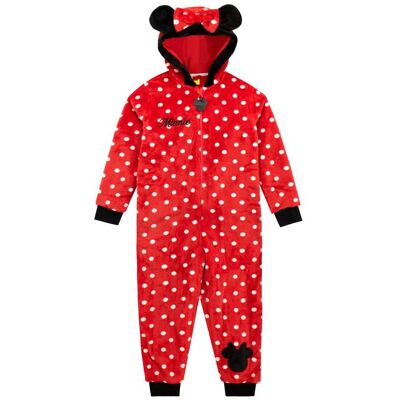Disney Girl's Minnie Mouse Onesie Fleece All In One in Red Size: 7-8 Years Red 7-8 Years Disney Girl's Minnie Mouse Onesie Fleece All In One in Red Size: 7-8 Years Red 7-8 Years