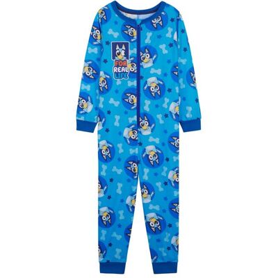 Bluey Boy's Cuffed Sleeve Onesie in Blue Size: 2-3 Years Blue 2-3 Years Bluey Boy's Cuffed Sleeve Onesie in Blue Size: 2-3 Years Blue 2-3 Years