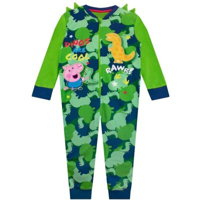 Peppa Pig Boy's George Pig Dinosaur Onesie in Green Size: 18-24 m Green 18-24 m Peppa Pig Boy's George Pig Dinosaur Onesie in Green Size: 18-24 m Green 18-24 m