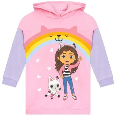 DreamWorks Girl's Gabby's Dollhouse Longline Hoodie in Pink Size: 5-6 Years Pink 5-6 Years DreamWorks Girl's Gabby's Dollhouse Longline Hoodie in Pink Size: 5-6 Years Pink 5-6 Years