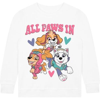 Paw Patrol Girl's Liberty, Everest & Skye Sweatshirt in White Size: 7-8 Years White 7-8 Years Paw Patrol Girl's Liberty, Everest & Skye Sweatshirt in White Size: 7-8 Years White 7-8 Years
