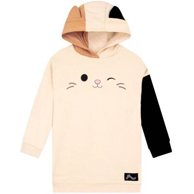 Squishmallows Girl's Cam The Cat Longline Hoodie in Off-White Size: 6-7 Years Off-White 6-7 Years Squishmallows Girl's Cam The Cat Longline Hoodie in Off-White Size: 6-7 Years Off-White 6-7 Years