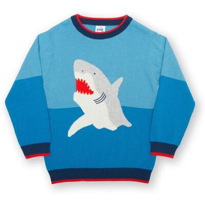 Kite Boy's Shark Jumper in Blue Size: 12-13 Years Blue 12-13 Years Kite Boy's Shark Jumper in Blue Size: 12-13 Years Blue 12-13 Years