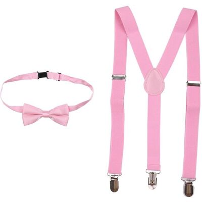 Neel Blue Kids Braces & Bow Tie Set, Fully Elasticated Y Shape Suspender, 25mm Wide in Light Pink Size: 11 Years Light Pink 11 Years Neel Blue Kids Braces & Bow Tie Set, Fully Elasticated Y Shape Suspender, 25mm Wide in Light Pink Size: 11 Years Light Pink 11 Years