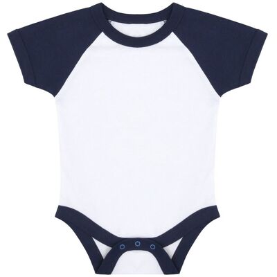 Larkwood Essential Short Sleeve Baseball Bodysuit in Off-White Size: 0-3 m Off-White 0-3 m Larkwood Essential Short Sleeve Baseball Bodysuit in Off-White Size: 0-3 m Off-White 0-3 m