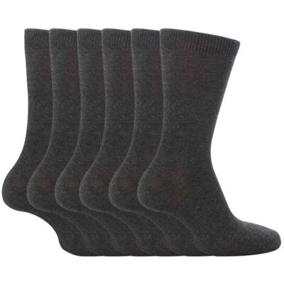 Sock Snob Men's 6 Pack Plain Soft Solid Coloured Cotton Socks in Grey Size: 9-12 Grey 9-12 Sock Snob Men's 6 Pack Plain Soft Solid Coloured Cotton Socks in Grey Size: 9-12 Grey 9-12