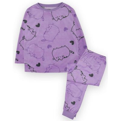 Pusheen Girl's Long Sleeve Long Leg Pyjama Set Girls Purple AOP Size: 9-10 Years Purple 9-10 Years Pusheen Girl's Long Sleeve Long Leg Pyjama Set Girls Purple AOP Size: 9-10 Years Purple 9-10 Years