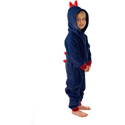 Fox In A Box Fierce Dinosaur Super Soft Onesie With Coloured Spikes in Navy Size: 10-11 Years Navy 10-11 Years Fox In A Box Fierce Dinosaur Super Soft Onesie With Coloured Spikes in Navy Size: 10-11 Years Navy 10-11 Years