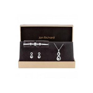 Jon Richard Gift Packaged Silver Crystal Infinity Jewellery Set