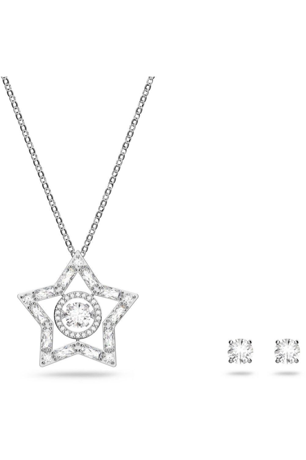 Swarovski Stella Star Necklace And Stud Earrings Jewellery Set - 5622729