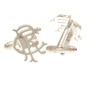 Rangers FC Men's Scroll Crest Cufflinks in Silver Silver One Size Rangers FC Men's Scroll Crest Cufflinks in Silver Silver One Size