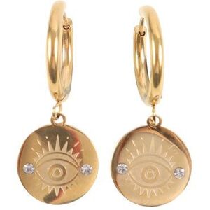 Something Different Men's All Seeing Eye Earrings in Gold Gold One Size Something Different Men's All Seeing Eye Earrings in Gold Gold One Size