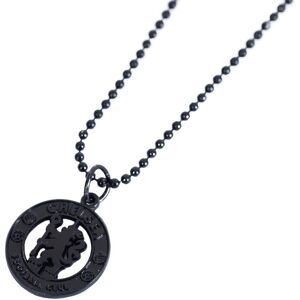 Chelsea FC Men's Plated Necklace & Pendant in Black Black One Size Chelsea FC Men's Plated Necklace & Pendant in Black Black One Size