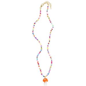 Something Different Men's Beaded Mushroom Necklace & Pendant Multicolor One Size Something Different Men's Beaded Mushroom Necklace & Pendant Multicolor One Size