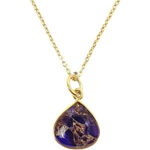 Harfi Women's 18ct Gold Vermeil Plated Amethyst Necklace Size: 18 inches Gold 18 inches Harfi Women's 18ct Gold Vermeil Plated Amethyst Necklace Size: 18 inches Gold 18 inches