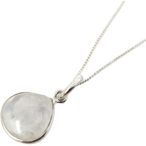Harfi Women's Moonstone June Birthstone 925 Sterling Silver Necklace Size: 18 inches Silver 18 inches Harfi Women's Moonstone June Birthstone 925 Sterling Silver Necklace Size: 18 inches Silver 18 inches