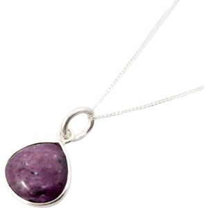 Harfi Women's Ruby July Birthstone Sterling Silver Necklace Size: 18 inches Silver 18 inches Harfi Women's Ruby July Birthstone Sterling Silver Necklace Size: 18 inches Silver 18 inches