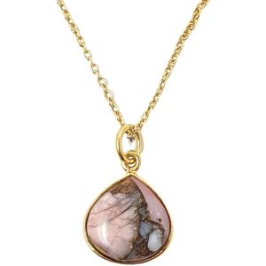 Harfi Women's 18ct Gold Vermeil Plated Opal October Birthstone Necklace Size: 18 inches Gold 18 inches Harfi Women's 18ct Gold Vermeil Plated Opal October Birthstone Necklace Size: 18 inches Gold 18 inches