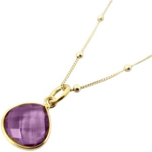 Harfi Women's 18ct Gold Vermeil Alexandrite Colour Changing June Birthstone Necklace Size: 18 inches Gold 18 inches Harfi Women's 18ct Gold Vermeil Alexandrite Colour Changing June Birthstone Necklace Size: 18 inches Gold 18 inches
