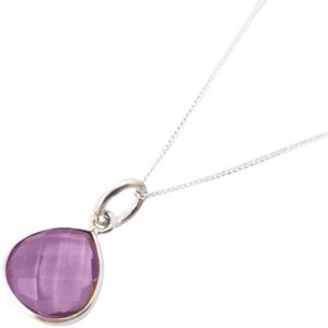 Harfi Women's Alexandrite Colour Changing June Birthstone Necklace in Silver Size: 18 inches Silver 18 inches Harfi Women's Alexandrite Colour Changing June Birthstone Necklace in Silver Size: 18 inches Silver 18 inches