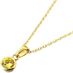 Harfi Women's Mini Round Citrine November Birthstone Pendant Necklace in Orange Size: 18 inches Orange 18 inches Harfi Women's Mini Round Citrine November Birthstone Pendant Necklace in Orange Size: 18 inches Orange 18 inches