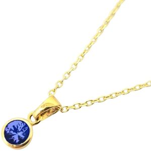Harfi Women's Mini Round Sapphire September Birthstone Pendant Necklace in Blue Size: 18 inches Blue 18 inches Harfi Women's Mini Round Sapphire September Birthstone Pendant Necklace in Blue Size: 18 inches Blue 18 inches