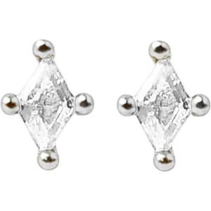 Harfi Women's Tiny Stud Diamond April Birthstone Sterling Silver Earrings in Gold Gold One Size Harfi Women's Tiny Stud Diamond April Birthstone Sterling Silver Earrings in Gold Gold One Size