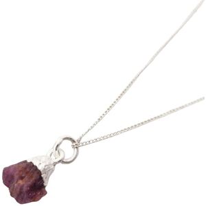 Harfi Women's Raw Ruby Sterling Silver July Birthstone Necklace Size: 18 inches Silver 18 inches Harfi Women's Raw Ruby Sterling Silver July Birthstone Necklace Size: 18 inches Silver 18 inches