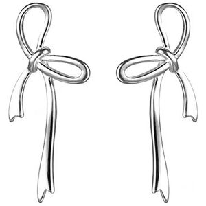 Harfi Women's Sterling Silver Bow Tie Tassel Wedding Stud Earrings Silver One Size Harfi Women's Sterling Silver Bow Tie Tassel Wedding Stud Earrings Silver One Size