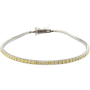 Harfi Women's Citrine Gemstone Silver Tennis Bracelet Size: 18 inches Silver 18 inches Harfi Women's Citrine Gemstone Silver Tennis Bracelet Size: 18 inches Silver 18 inches