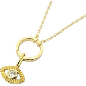 Harfi Women's Gold Plated Evil Eye Pendant Charm Good Luck Necklace Size: 18 inches Gold 18 inches Harfi Women's Gold Plated Evil Eye Pendant Charm Good Luck Necklace Size: 18 inches Gold 18 inches
