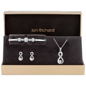 Jon Richard Women's Gift Packaged Silver Crystal Infinity Jewellery Set Silver One Size Jon Richard Women's Gift Packaged Silver Crystal Infinity Jewellery Set Silver One Size