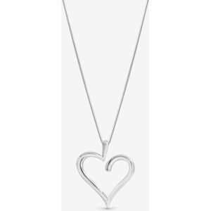 Simply Silver Women's Sterling Silver 925 Polished Open Heart Pendant Silver One Size Simply Silver Women's Sterling Silver 925 Polished Open Heart Pendant Silver One Size